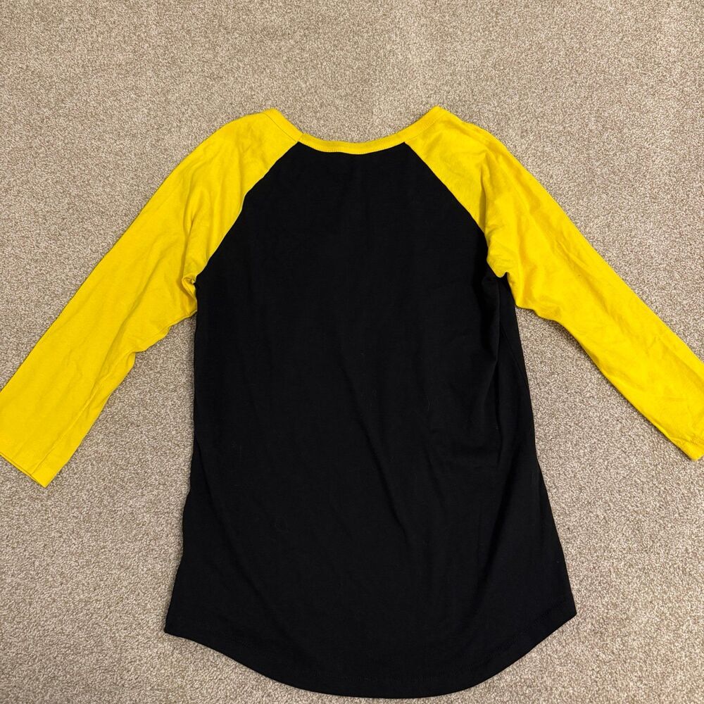 Looney Tunes Tweety Bird Raglan Tee Junior XXL‎ Black Yellow Spoiled Tweet Shirt - Picture 3 of 6